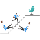 پیش‌نمایش فایل manager-pushing-concurrents-down-the-career-ladder-9295457 از پک مفهوم کسب و کار