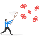 پیش‌نمایش فایل businessman-chasing-percentage-9365044 از پک کسب و کار