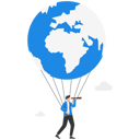پیش‌نمایش فایل businessman-looking-telescope-in-globe-air-balloon-9365036 از پک کسب و کار