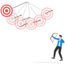 پیش‌نمایش فایل businessman-shooting-arrows-missing-target-9365042 از پک کسب و کار