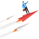 پیش‌نمایش فایل businessman-up-with-paper-plane-9365037 از پک کسب و کار