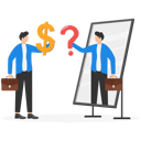 پیش‌نمایش فایل businessman-with-dollar-sign-while-mirror-reflecting-question-mark-depicting-confusion-9365039 از پک کسب و کار