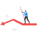 پیش‌نمایش فایل business-executive-on-declining-red-arrow-9527940 از پک کسب و کار