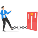 پیش‌نمایش فایل businessman-breaks-free-from-the-chain-to-bank-credit-card-9527955 از پک کسب و کار