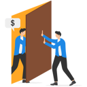 پیش‌نمایش فایل businessman-pushing-door-to-shut-out-hostile-9527958 از پک کسب و کار