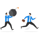 پیش‌نمایش فایل businessman-running-away-from-a-aggressive-boss-9528010 از پک کسب و کار
