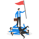 پیش‌نمایش فایل businessman-standing-on-dead-bodies-9528003 از پک کسب و کار
