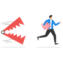 پیش‌نمایش فایل business-person-holding-piggy-bank-and-run-away-from-traps-9522311 از پک کسب و کار