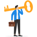 پیش‌نمایش فایل businessman-holding-giant-key-on-shoulder-9522321 از پک کسب و کار