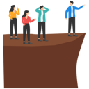 پیش‌نمایش فایل stupid-boss-manager-pointing-order-employees-to-jump-off-cliff-9522323 از پک کسب و کار