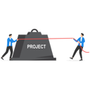 پیش‌نمایش فایل business-team-pushes-and-pulls-the-project-load-together-to-achieve-the-target-9600506 از پک کسب و کار