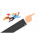 پیش‌نمایش فایل businessman-riding-on-the-rocket-to-reach-target-selling-9600540 از پک کسب و کار