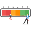 پیش‌نمایش فایل businessmen-pull-the-needle-to-the-green-bar-scale-9600525 از پک کسب و کار