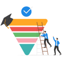 پیش‌نمایش فایل happy-schoolboy-and-his-friend-with-ladder-to-reach-the-top-of-education-in-inverted-triangle-9600522 از پک کسب و کار