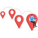 پیش‌نمایش فایل male-employee-working-remotely-with-computer-laptop-on-location-map-pin-9600511 از پک کسب و کار