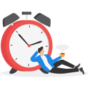 پیش‌نمایش فایل sitting-businessman-with-a-cup-of-coffee-beside-the-alarm-clock-9600515 از پک کسب و کار