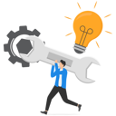 پیش‌نمایش فایل upgrade-skill-with-lightbulb-idea-9600518 از پک کسب و کار