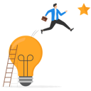 پیش‌نمایش فایل businessman-climbs-up-ladder-9713540 از پک مفهوم کسب و کار