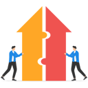 پیش‌نمایش فایل two-businessmen-merging-arrows-together-9713542 از پک مفهوم کسب و کار