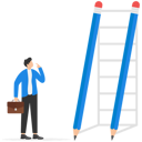 پیش‌نمایش فایل business-people-and-career-ladder-of-success-9772502 از پک کسب و کار