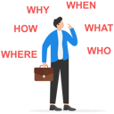 پیش‌نمایش فایل businessman-thinking-of-who-what-where-when-why-and-how-9772781 از پک کسب و کار