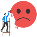 پیش‌نمایش فایل businessman-climb-up-ladder-to-paint-of-sad-emoticon-9827782 از پک رشد کسب‌وکار