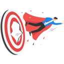 پیش‌نمایش فایل businessman-superhero-flying-fast-through-business-target-9829483 از پک رشد کسب‌وکار