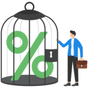 پیش‌نمایش فایل lock-interest-rates-in-birdcage-9830059 از پک رشد کسب‌وکار