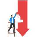 پیش‌نمایش فایل man-holding-paint-roller-and-painting-red-arrow-down-9830733 از پک رشد کسب‌وکار