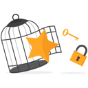 پیش‌نمایش فایل star-up-with-key-free-himself-from-cage-9830415 از پک رشد کسب‌وکار
