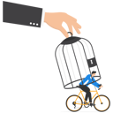 پیش‌نمایش فایل business-big-hand-catching-small-businessman-with-bicycle-with-birdcage-10015301 از پک کسب و کار