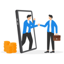 پیش‌نمایش فایل business-team-shaking-hands-through-a-display-of-a-smartphone-10012806 از پک کسب و کار