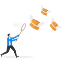 پیش‌نمایش فایل businessman-holding-butterfly-net-catch-cardboard-box-10015426 از پک کسب و کار