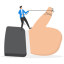 پیش‌نمایش فایل businessman-pulling-the-rope-to-raise-the-thumb-up-10015512 از پک کسب و کار