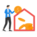 پیش‌نمایش فایل businessman-putting-a-coin-house-bank-10015485 از پک کسب و کار