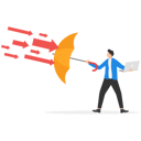پیش‌نمایش فایل businessman-used-the-umbrella-to-resist-the-falling-arrow-10015206 از پک کسب و کار