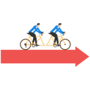 پیش‌نمایش فایل two-businessmen-steering-tandem-bike-10015204 از پک کسب و کار