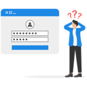 پیش‌نمایش فایل man-forgot-password-10228916 از پک کسب و کار