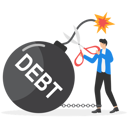 پیش‌نمایش فایل businessman-cut-debt-10228874 از پک کسب و کار