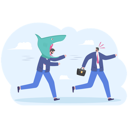 پیش‌نمایش فایل afraid-businessman-running-away-from-man-dressed-costume-of-shark-10864537 از پک کسب و کار