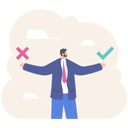 پیش‌نمایش فایل businessman-showing-right-or-wrong-concept-difficult-choices-in-business-10864536 از پک کسب و کار