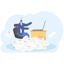 پیش‌نمایش فایل businessman-tired-from-work-with-pile-of-paper-10864548 از پک کسب و کار