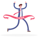 پیش‌نمایش فایل businessman-cross-the-finish-line-with-red-ribbon-10940369 از پک کسب و کار