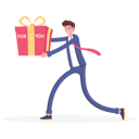 پیش‌نمایش فایل businessman-holding-gift-box-10940374 از پک کسب و کار