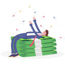 پیش‌نمایش فایل businessman-relaxing-with-legs-on-pack-money-10940367 از پک کسب و کار