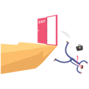 پیش‌نمایش فایل businessman-running-to-exit-door-trap-10940392 از پک کسب و کار