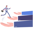 پیش‌نمایش فایل businessman-stepping-on-huge-hands-as-stairs-to-target-success-10940383 از پک کسب و کار