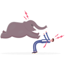 پیش‌نمایش فایل businessman-fight-against-an-elephant-10999712 از پک کسب و کار