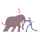 پیش‌نمایش فایل businessman-pushing-against-an-elephant-10999713 از پک کسب و کار