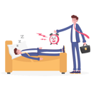 پیش‌نمایش فایل businessman-worker-having-bad-dreams-boss-with-say-wake-up-10999716 از پک کسب و کار